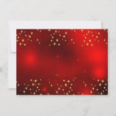 Prettig kerstfeest Rode Gouden Hulst kralen Kaart (Achterkant)