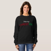 PRETTIG KERSTFEEST RODE GROENE WITTE TYPOGRAFIE TRUI (Voorkant volledig)
