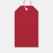 Prettig kerstfeest rode handgetekende strik retro cadeaulabel (Achterkant)
