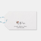 Prettig kerstfeest Rode hulst moderne script Cadeaulabel (Achterkant Horizontaal)