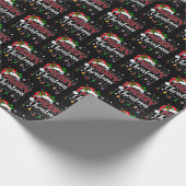 Prettig kerstfeest Rode Kerstman Hoed Rendier Kers Cadeaupapier (Hoek)