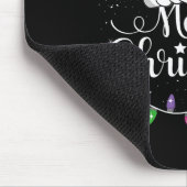 Prettig kerstfeest Rode Kerstman Hoed Rendier Kers Muismat (Hoek)