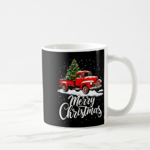 Prettig kerstfeest Rode Truck Familie Matching Ker Koffiemok