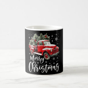 Prettig kerstfeest Rode Truck Familie Matching Ker Magische Mok
