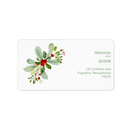 Prettig Kerstfeest | Rode Typografie Etiket
