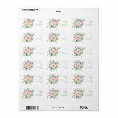 Prettig Kerstfeest | Rode Typografie Etiket (Full Sheet)