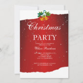 Prettig Kerstfeest | Rode Typografie Kaart (Voorkant)
