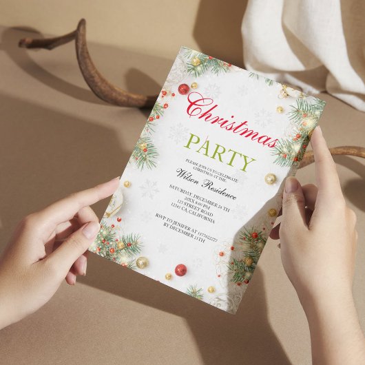 Prettig Kerstfeest | Rode Typografie Kaart
