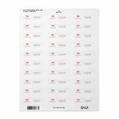 Prettig kerstfeest rode typografie moderne feestda etiket (Full Sheet)