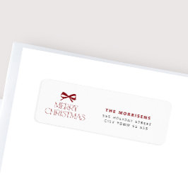 Prettig kerstfeest rode typografie moderne feestda etiket