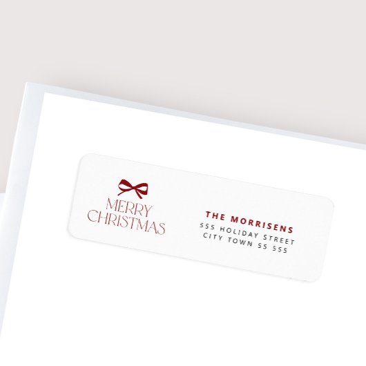 Prettig kerstfeest rode typografie moderne feestda etiket