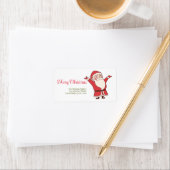 Prettig Kerstfeest | Rode typografie retouradres Etiket (Insitu)