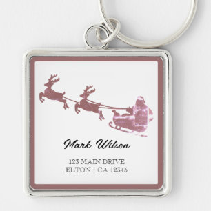 Prettig kerstfeest Rode typografie Sleutelhanger