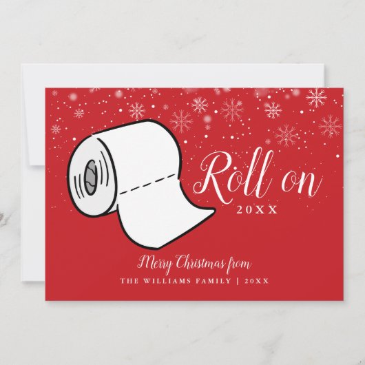 Prettig kerstfeest Rol op 2022 Nieuwjaar Feestdagenkaart (Voorkant)