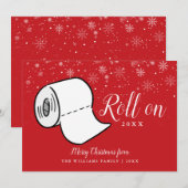 Prettig kerstfeest Rol op 2022 Nieuwjaar Feestdagenkaart (Voorkant / Achterkant)