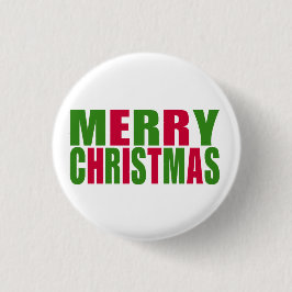 Prettig kerstfeest ronde button 3,2 cm