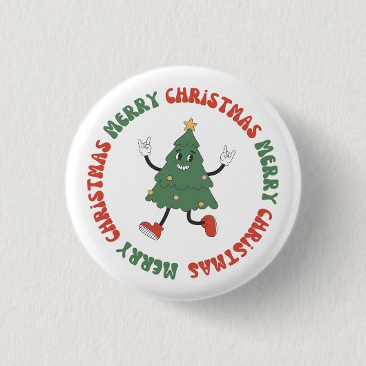 Prettig kerstfeest ronde button 3,2 cm (Voorkant)