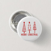 Prettig kerstfeest ronde button 3,2 cm (Voorkant /achterkant)