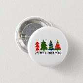 Prettig kerstfeest ronde button 3,2 cm (Voorkant /achterkant)
