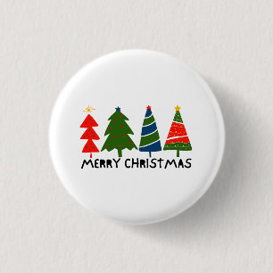 Prettig kerstfeest ronde button 3,2 cm