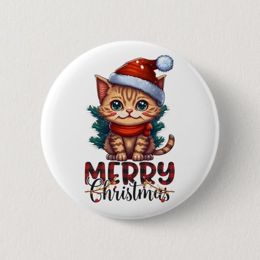 Prettig kerstfeest ronde button 5,7 cm (Voorkant)