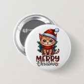 Prettig kerstfeest ronde button 5,7 cm (Voorkant /achterkant)