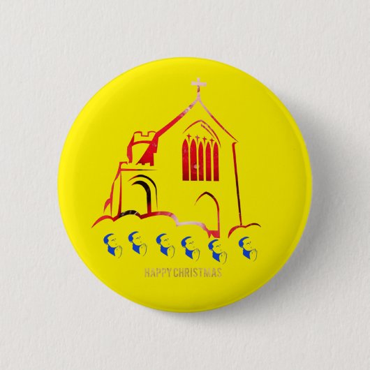 Prettig Kerstfeest Ronde Button 5,7 Cm (Voorkant)