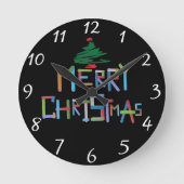 Prettig kerstfeest ronde klok (Voorkant)