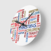 "Prettig kerstfeest" Ronde Klok (Hoek)