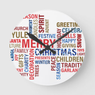 "Prettig kerstfeest" Ronde Klok
