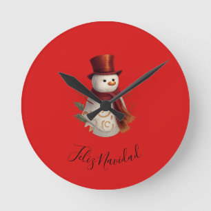 Prettig kerstfeest Ronde klok - Feliz Navidad