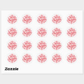 Prettig kerstfeest ronde sticker (Vel)