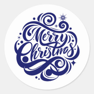 Prettig kerstfeest ronde sticker