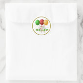 Prettig kerstfeest ronde sticker (Tas)