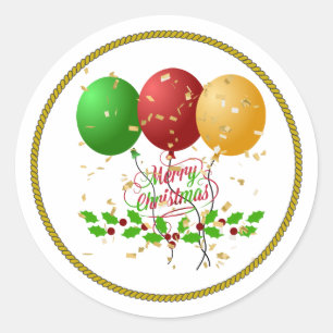Prettig kerstfeest ronde sticker
