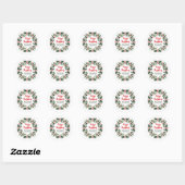 Prettig kerstfeest ronde sticker (Vel)