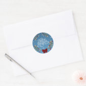 Prettig kerstfeest ronde sticker (Envelop)