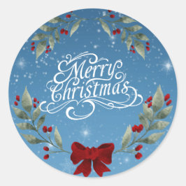Prettig kerstfeest ronde sticker