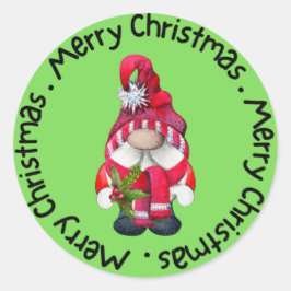 Prettig kerstfeest ronde sticker
