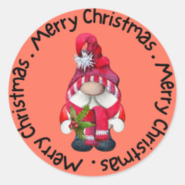 Prettig kerstfeest ronde sticker