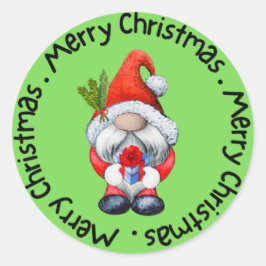 Prettig kerstfeest ronde sticker