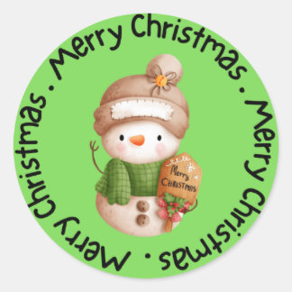 Prettig kerstfeest ronde sticker