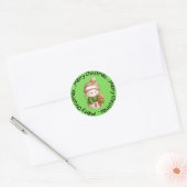 Prettig kerstfeest ronde sticker (Envelop)