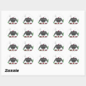 Prettig kerstfeest ronde sticker (Vel)