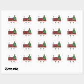 Prettig kerstfeest  ronde sticker (Vel)