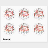 Prettig kerstfeest  ronde sticker (Vel)