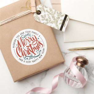 Prettig kerstfeest  ronde sticker