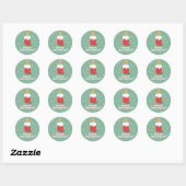 Prettig kerstfeest ronde sticker (Vel)