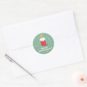Prettig kerstfeest ronde sticker (Envelop)
