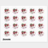 Prettig kerstfeest! ronde sticker (Vel)
